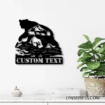 Nature Outdoors Metal Sign Custom Mountain Inside Bear 1
