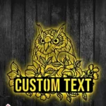 Nature Outdoors Metal Sign Custom Owl 1