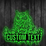 Nature Outdoors Metal Sign Custom Owl 1