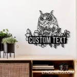 Nature Outdoors Metal Sign Custom Owl 1