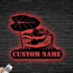 Nature Outdoors Metal Sign Custom Peeking Alligator 1