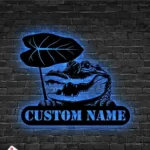 Nature Outdoors Metal Sign Custom Peeking Alligator 1