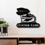 Nature Outdoors Metal Sign Custom Peeking Alligator 1