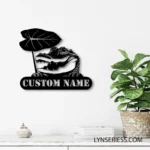 Nature Outdoors Metal Sign Custom Peeking Alligator 1