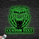 Nature Outdoors Metal Sign Custom Polar Bear In Glasses 1