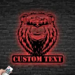 Nature Outdoors Metal Sign Custom Polar Bear In Glasses 1