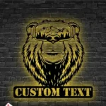 Nature Outdoors Metal Sign Custom Polar Bear In Glasses 1