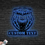 Nature Outdoors Metal Sign Custom Polar Bear In Glasses 1