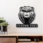 Nature Outdoors Metal Sign Custom Polar Bear In Glasses 1