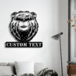 Nature Outdoors Metal Sign Custom Polar Bear In Glasses 1