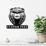 Nature Outdoors Metal Sign Custom Polar Bear In Glasses 1