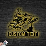 Nature Outdoors Metal Sign Custom Snowmobile 1