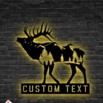 Nature Outdoors Metal Sign Custom Tree Deer Hunting 1