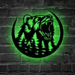 Nature Outdoors Metal Sign Forest Bear 1