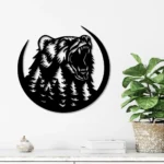 Nature Outdoors Metal Sign Forest Bear 1