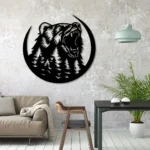 Nature Outdoors Metal Sign Forest Bear 1