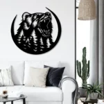 Nature Outdoors Metal Sign Forest Bear 1