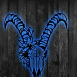 Nature Outdoors Metal Sign Metal Skull Goat Head 1