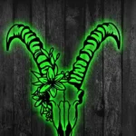 Nature Outdoors Metal Sign Metal Skull Goat Head 1