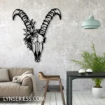 Nature Outdoors Metal Sign Metal Skull Goat Head 1