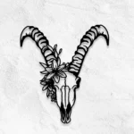 Nature Outdoors Metal Sign Metal Skull Goat Head 1