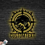 Nature Outdoors Metal Sign Navigator Coordinates 1