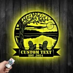 Nature Outdoors Metal Sign Oak Chairs Dock 1