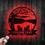 Nature Outdoors Metal Sign Oak Chairs Dock 1