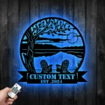 Nature Outdoors Metal Sign Oak Chairs Dock 1