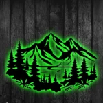 Nature Outdoors Metal Sign Peak And Forest 1