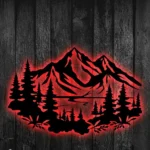 Nature Outdoors Metal Sign Peak And Forest 1