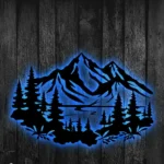 Nature Outdoors Metal Sign Peak And Forest 1