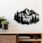 Nature Outdoors Metal Sign Peak And Forest 1