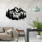 Nature Outdoors Metal Sign Peak And Forest 1
