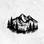 Nature Outdoors Metal Sign Peak And Forest 1