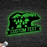 Nature Outdoors Metal Sign Personalized Camper Name 1