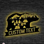 Nature Outdoors Metal Sign Personalized Camper Name 1