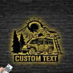 Nature Outdoors Metal Sign Personalized Camping Lover Name 1