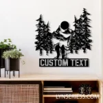 Nature Outdoors Metal Sign Personalized Couple Hiking 1