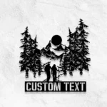 Nature Outdoors Metal Sign Personalized Couple Hiking 1