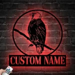 Nature Outdoors Metal Sign Personalized Eagle Name 1