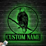Nature Outdoors Metal Sign Personalized Eagle Name 1