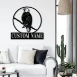 Nature Outdoors Metal Sign Personalized Eagle Name 1
