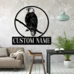 Nature Outdoors Metal Sign Personalized Eagle Name 1