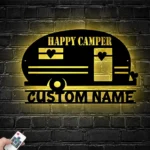 Nature Outdoors Metal Sign Personalized Family Camping Car 1