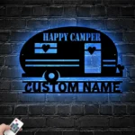 Nature Outdoors Metal Sign Personalized Family Camping Car 1