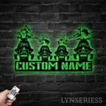 Nature Outdoors Metal Sign Personalized Family Snowmobile 1