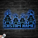 Nature Outdoors Metal Sign Personalized Family Snowmobile 1
