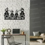 Nature Outdoors Metal Sign Personalized Family Snowmobile 1