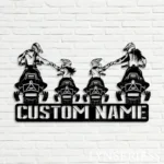 Nature Outdoors Metal Sign Personalized Family Snowmobile 1